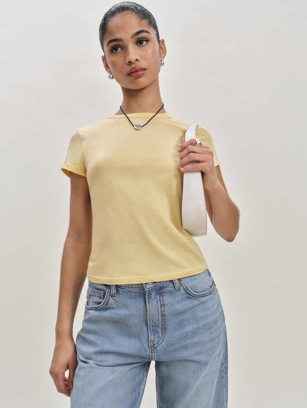 Reformation Butter Yellow Tee XL